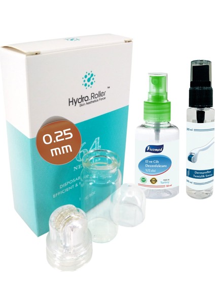 64 Altın Iğne Aplikatör Serum Ampul Uygulayıcı 0.25 mm Dermaroller