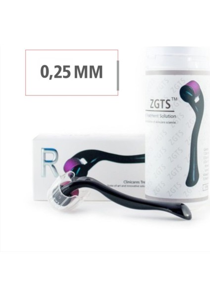 Zgts Dermaroller 540 Iğne Titanyum Derma Roller 0,25MM + Temizleme Spreyi