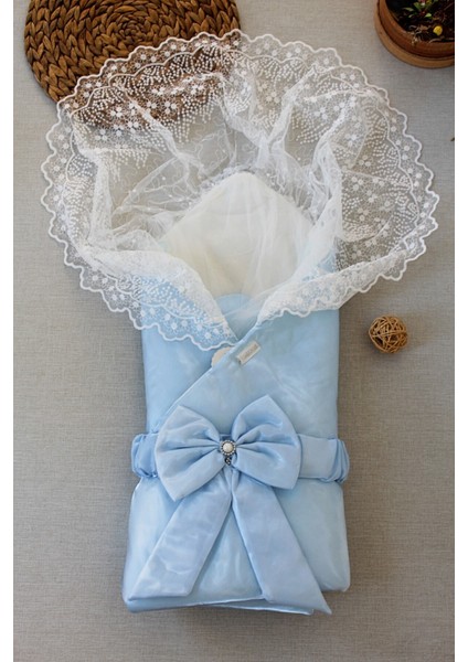 Erkek Bebek Mavi Kundak Battaniye