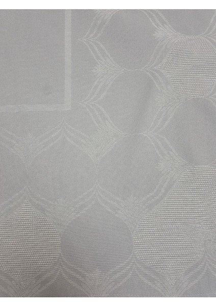 Aslı Lüx Jakar Polycotton Kumaş Gri Masa Örtüsü Dikdörtgen 160x320 cm - 1052 indirimleri