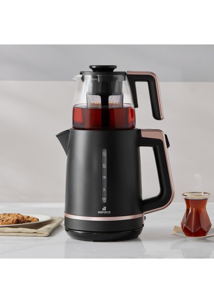 Maxi Tea XL 2in1 Cam Demlikli Çay Makinesi ve Kettle Roseberry