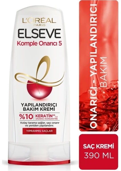 L'Oréal Paris Elseve Komple Onarıcı 5 Yapılandırıcı Bakım Kremi 390 ml