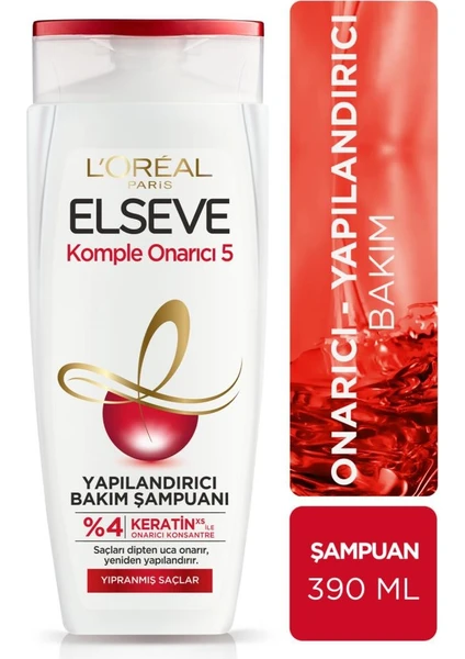 L'Oréal Paris Elseve Komple Onarıcı 5 Yapılandırıcı Bakım Şampuanı 390 ml