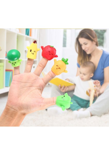 Sebze Meyve Şekilli 5 Li Parmak Kukla Seti Model-1