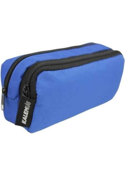 Kalem Kutusu Eco Double Iki Bölmeli Impertex Kumaş - Mavi