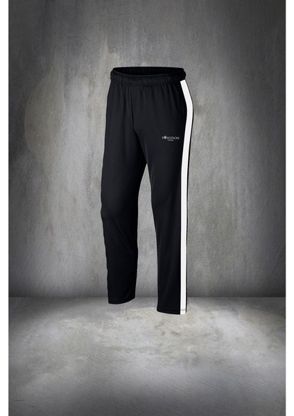 Erkek Siyah Supra Penye Kumaş Fermuarlı Şık Koşu ve Yürüyüş Takımı (S-3xl)