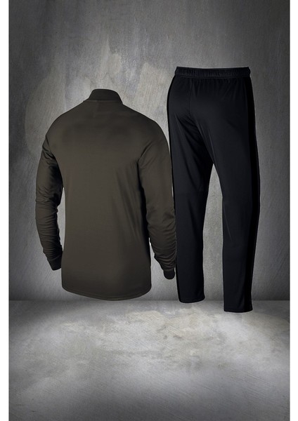 Erkek Haki Supra Penye Kumaş Fermuarlı Mevsimlik Eşofman Takımı (S-3xl) fırsatları