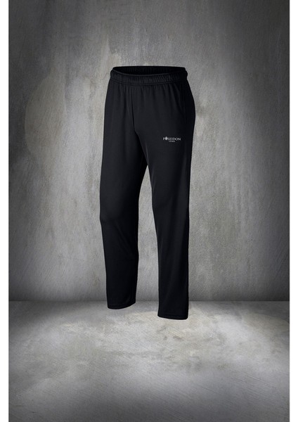 Erkek Siyah Supra Penye Kumaş Fermuarlı Eşofman Takımı (S-3xl)