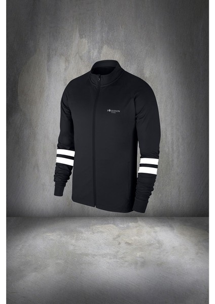 Erkek Siyah Supra Penye Kumaş Fit Kalıp Koşu Seti (S-3xl)