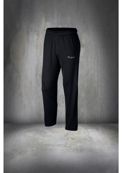 Erkek Siyah Supra Penye Kumaş Fit Kalıp Koşu Seti (S-3xl)