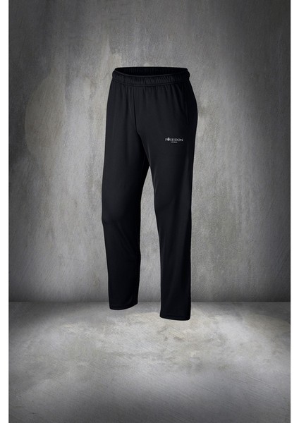 Erkek Siyah Supra Penye Kumaş Koşu ve Yürüyüş Için Rahat Eşofman Takımı (S-3xl)