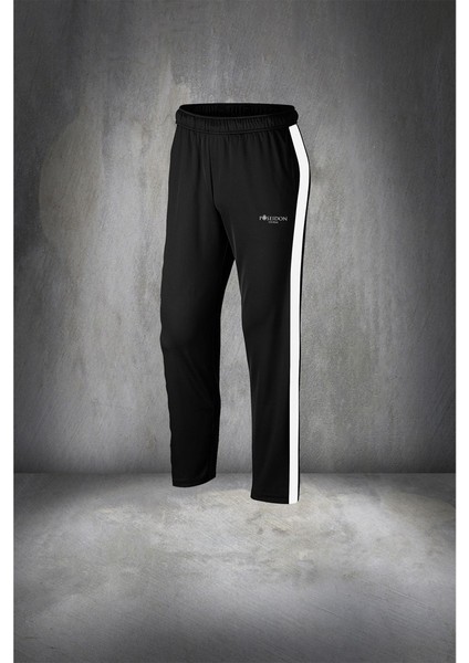 Erkek Siyah Supra Penye Kumaş Ön Cepli Rahat Eşofman Takımı (S-3xl) modelleri