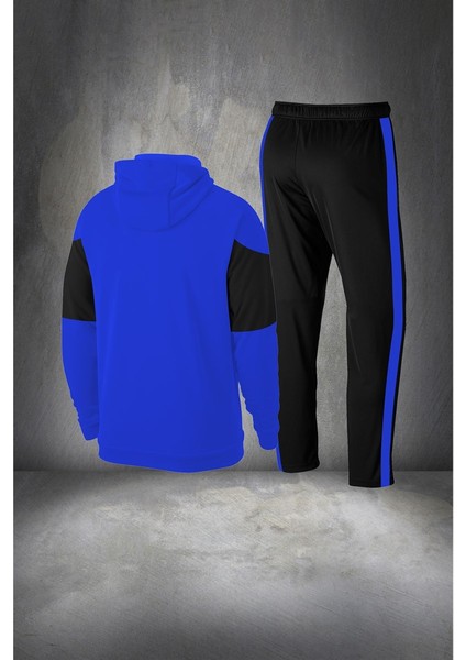 Erkek Mavi Supra Penye Kumaş Cepli Rahat Eşofman Takımı (S-3xl) fırsatları
