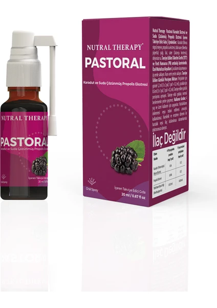 Nutral Therapy Pastoral Sprey (Propolis Karadut Zahter Tıbbi Nane Yağı) 20 ml