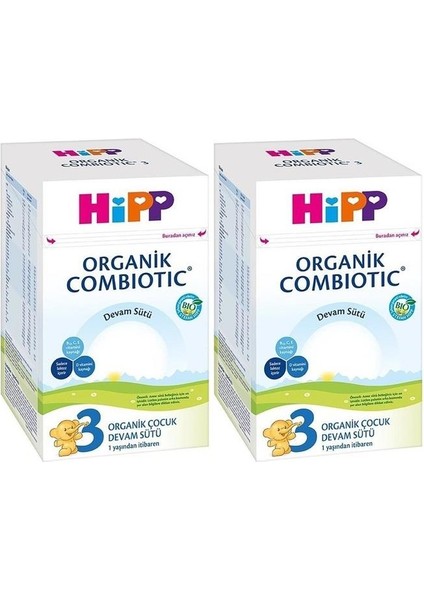 3 Organik Combiotic Devam Sütü 800 gr 2 Adet