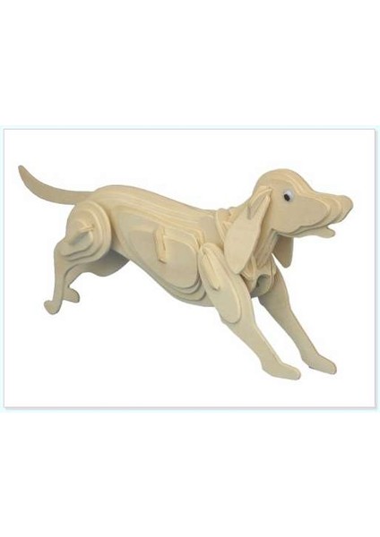 3D Ahşap Puzzle - Köpek