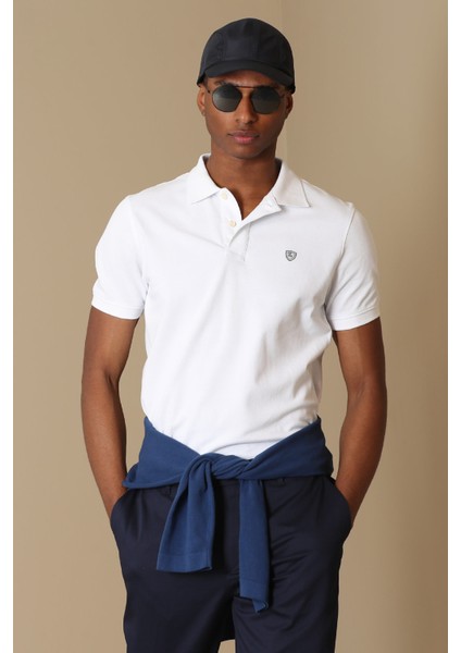 Laon Spor Polo Yaka Erkek Tişört Siyah