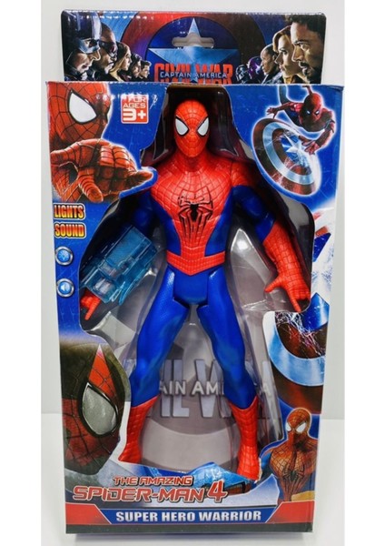 Ürün Sarayı Spider Man Örümcek Adam 24.5 cm Işıklı Sesli Figür Oyuncak