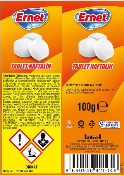 Tablet Naftalin 100 G