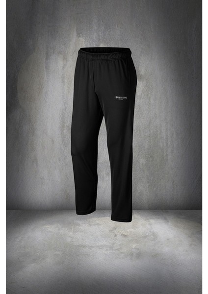 Büyük Beden Erkek Siyah Supra Penye Kumaş Rahat Fermuarlı Eşofman Takımı (4xl- 10XL)