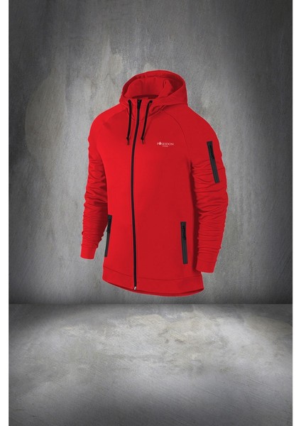 Büyük Beden Erkek Kırmızı Supra Penye Kumaş Rahat Cepli Kapüşonlu Eşofman Takımı (4xl- 10XL) fiyatları