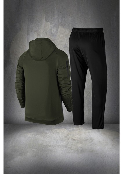 Büyük Beden Erkek Haki Supra Penye Kumaş Rahat Kapüşonlu Eşofman Takımı (4xl- 10XL) fırsatları