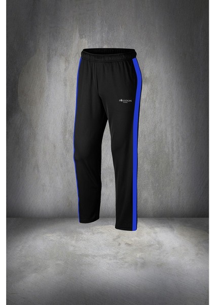 Büyük Beden Erkek Siyah Supra Penye Kumaş Önü Cep Detaylı Kapüşonlu Eşofman Seti (4xl- 10XL)