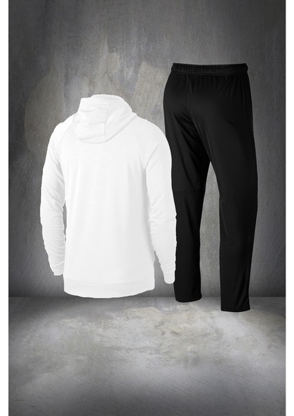 Büyük Beden Erkek Beyaz Supra Penye Kumaş Rahat Kesim Eşofman Takımı (4xl- 10XL) fırsatları