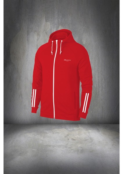 Büyük Beden Erkek Kırmızı Supra Penye Kumaş Kapüşonlu Yürüyüş ve Koşu Seti (4xl- 10XL) fiyatları