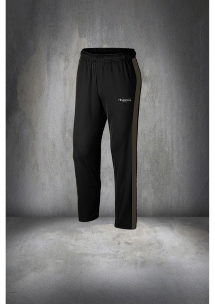 Büyük Beden Erkek Siyah Supra Penye Kumaş Rahat Önü Cep Detaylı Eşofman Takımı (4xl- 10XL)