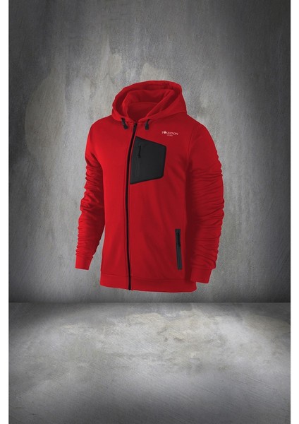 Büyük Beden Erkek Kırmızı Supra Penye Kumaş Ön Cepli Rahat Kapüşonlu Yürüyüş Takımı (4xl- 10XL) fiyatları