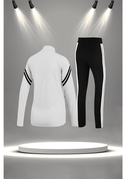Kadın Beyaz Supra Penye Kumaş Fit Kalıp Koşu Seti (S-3xl) fırsatları