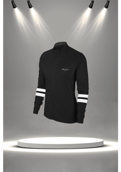 Kadın Siyah Supra Penye Kumaş Şık ve Rahat Eşofman Takımı Seti (S-3xl)