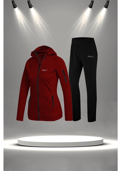 Kadın Bordo Supra Penye Kumaş Şık Eşofman Takımı (S-3xl)