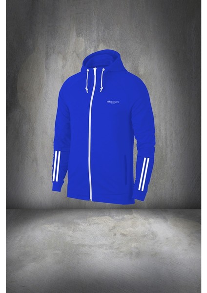Büyük Beden Erkek Mavi Supra Penye Kumaş Rahat Kapüşonlu Şık Eşofman Takımı (4xl- 10XL) fiyatları