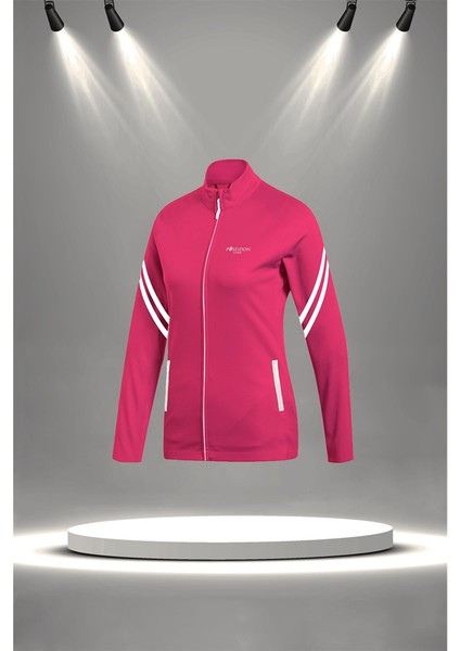 Kadın Fuşya Supra Penye Kumaş Fermuarlı Kapüşonlu Eşofman Takımı (S-3xl) fiyatları