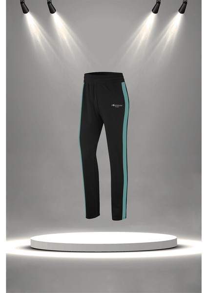 Kadın Su Yeşili Supra Penye Kumaş Kumaş Fit Kalıp Koşu Seti (S-3xl) modelleri