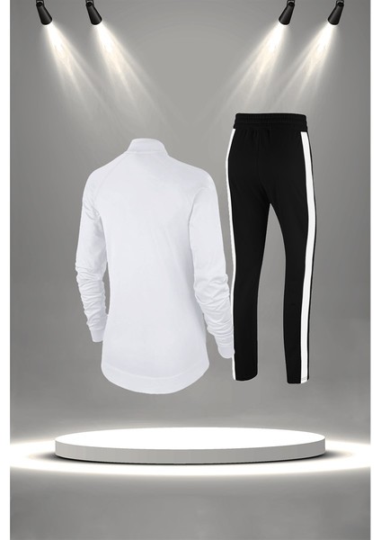 Kadın Beyaz Supra Penye Kumaş Şık Taşarım Kişiye Özel Eşofman Takımı (S-3xl) fırsatları