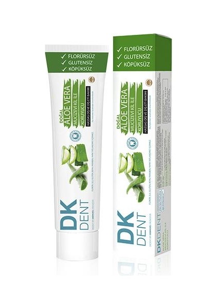 DKDENT Aloe Vera Florürsüz Doğal Diş Macunu 75 ml