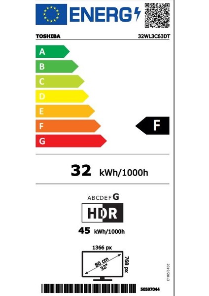 32WL3C63DT 32" 80 Ekran Uydu Alıcılı HD Smart LED TV