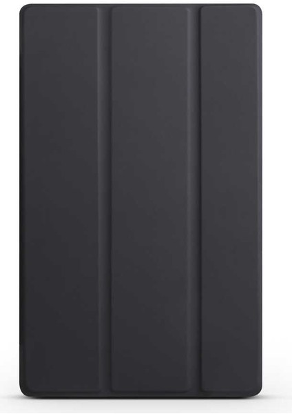 Lenovo M10 Tb-X306f Smart Cover Katlanabilir Standlı Tablet Akıllı Kapak Antrasit
