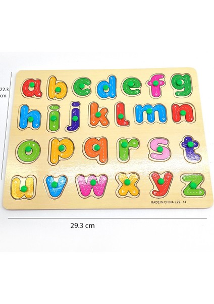 Ahşap Tutmalı Eğitici Yapboz Puzzle Harfler