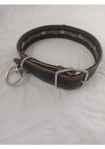 Deri Iç Kısmı Silikonlu Süslü El Işlemeli Köpek Tasmasi Boy 60 -65-70 cm En 4 cm