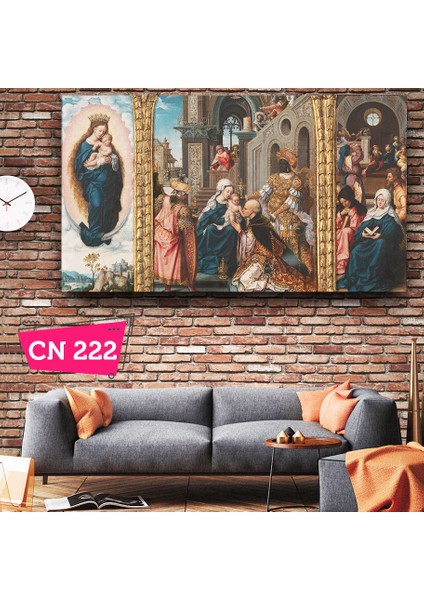 Circle Of Jan Gossaert - The Adoration Of The Kings / Italyan Rönesans Dönemi Yağlı Boya Tablosu