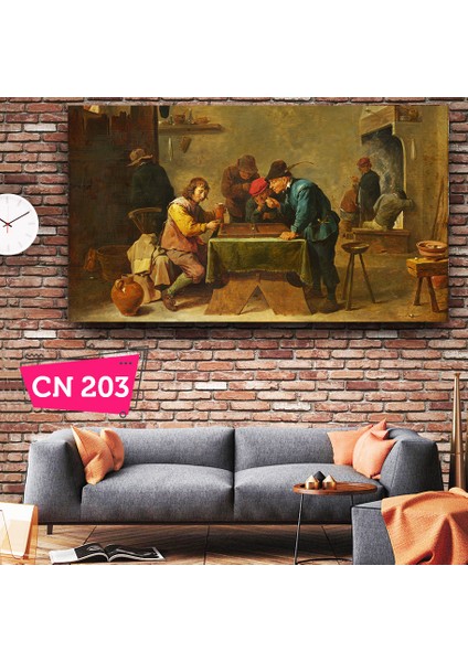 David Teniers The Younger - Backgammon Player / Ünlü Barok Ressam Tablosu