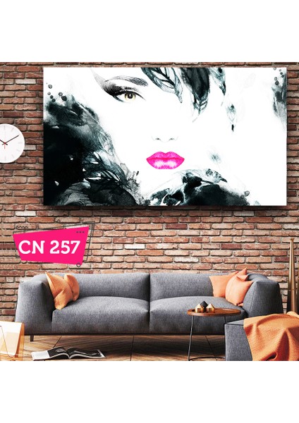 Gotik Moda Ikonu Kadın Dekoratif Kanvas Tablo