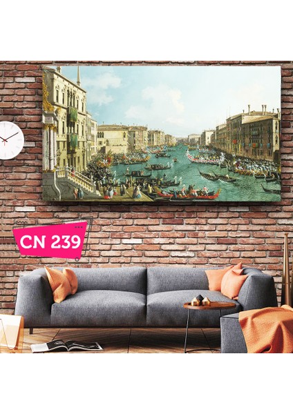 Canaletto - Venice - A Regatta On The Grand Canal / Barok Rokoko Italyan Ressam