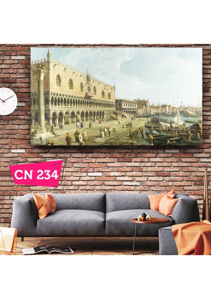 Canaletto - Venice - The Doge&#39;s Palace And The Riva Degli Schiavoni / Barok Rokoko Italyan Ressam