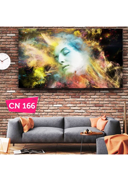 Kadın ve Renkli Rüyalar Psikolojik Kanvas Tablo