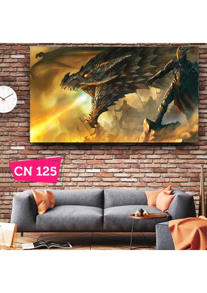 Ejderha Nefesi Fantastik Kanvas Tablo